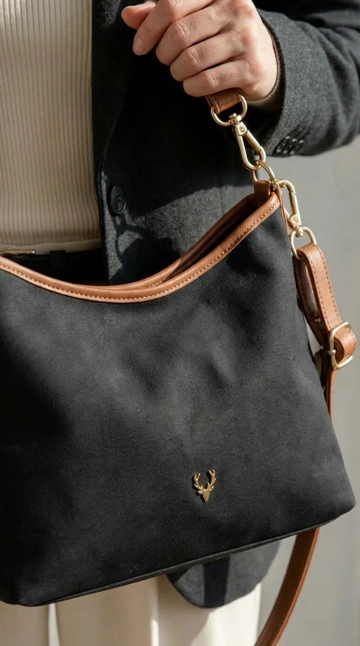 Black Formal Shoulder Bag For Women P36778