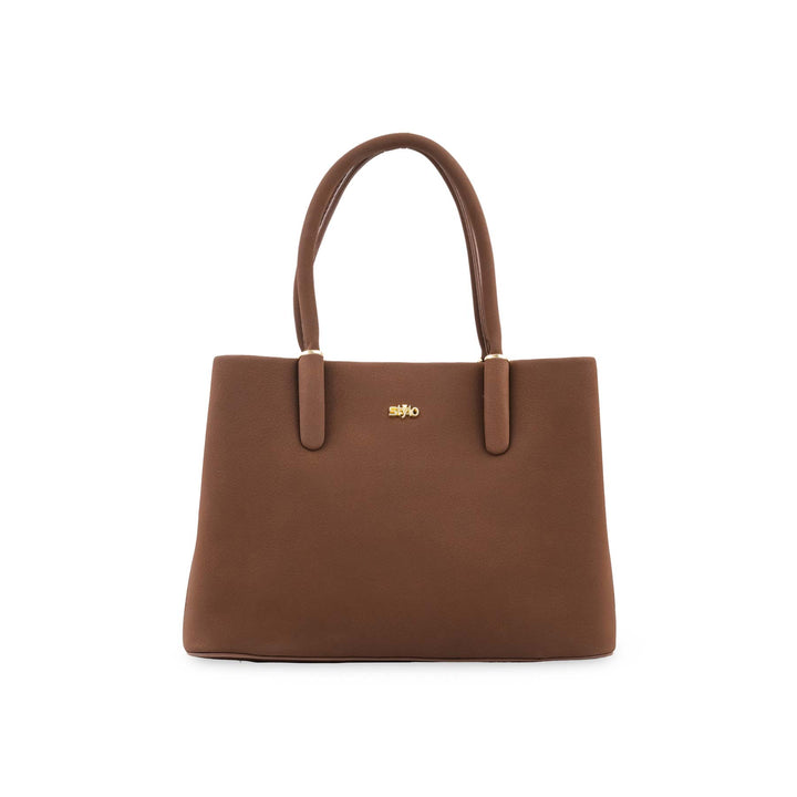 Brown Formal Shoulder Bag For Ladies P36779