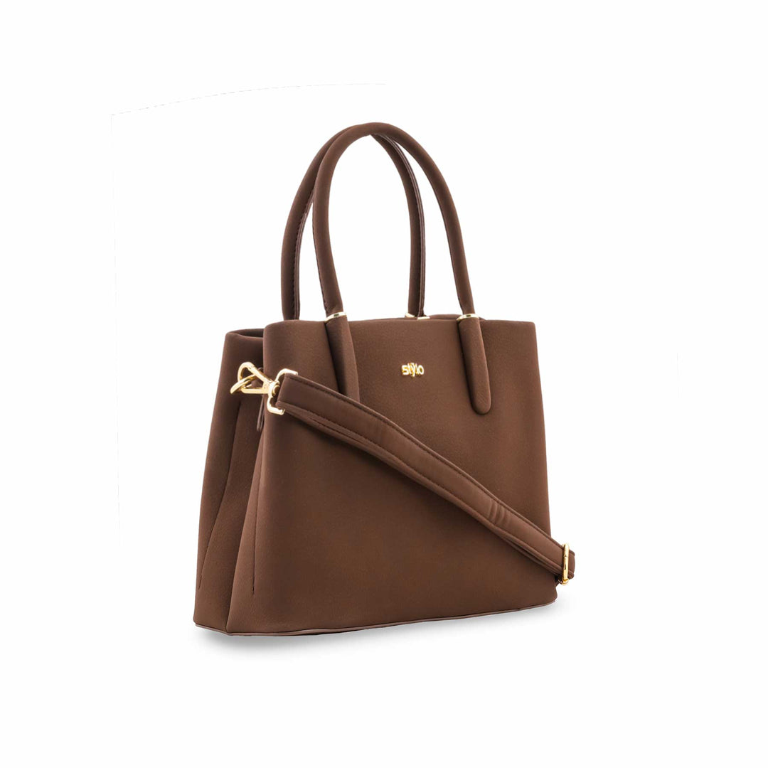 Brown Formal Shoulder Bag For Ladies P36779
