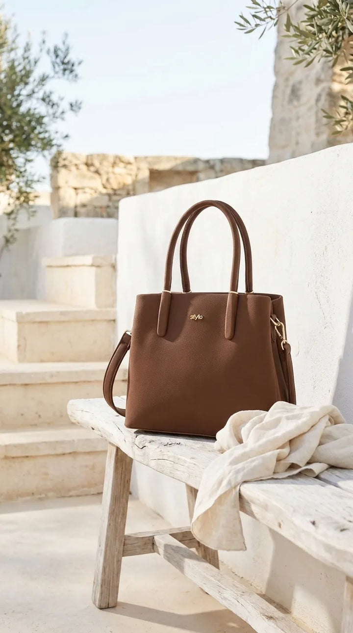 Brown Formal Shoulder Bag For Ladies P36779