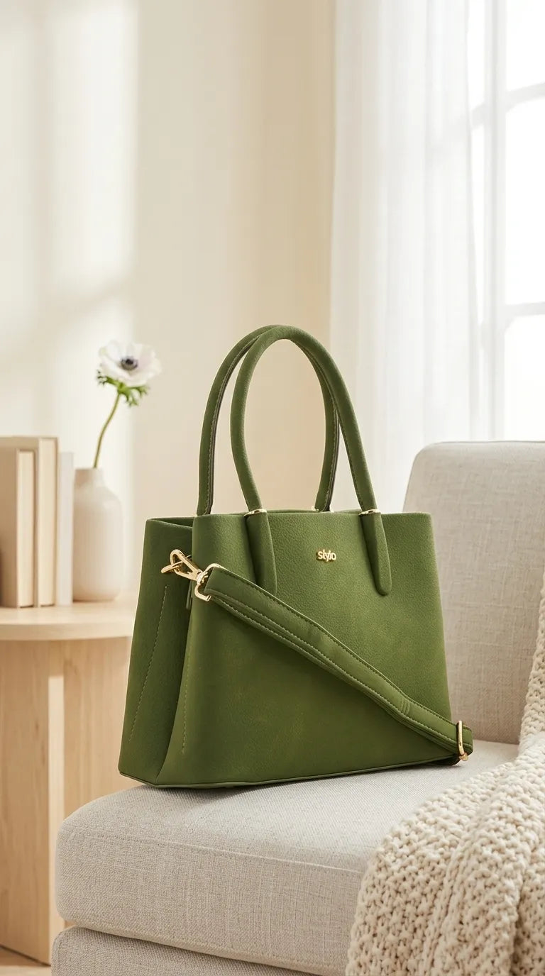 Green Formal Shoulder Bag For Ladies P36779