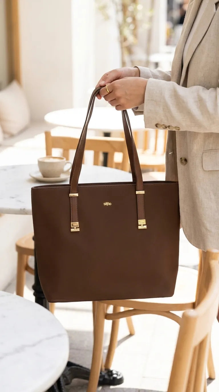Brown Formal Shoulder Bag For Ladies P36781