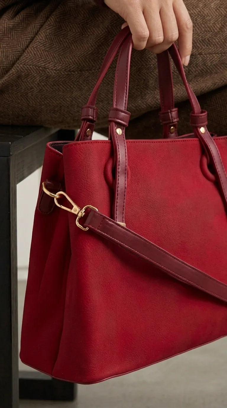 Maroon Formal Hand Bag For Ladies P36782