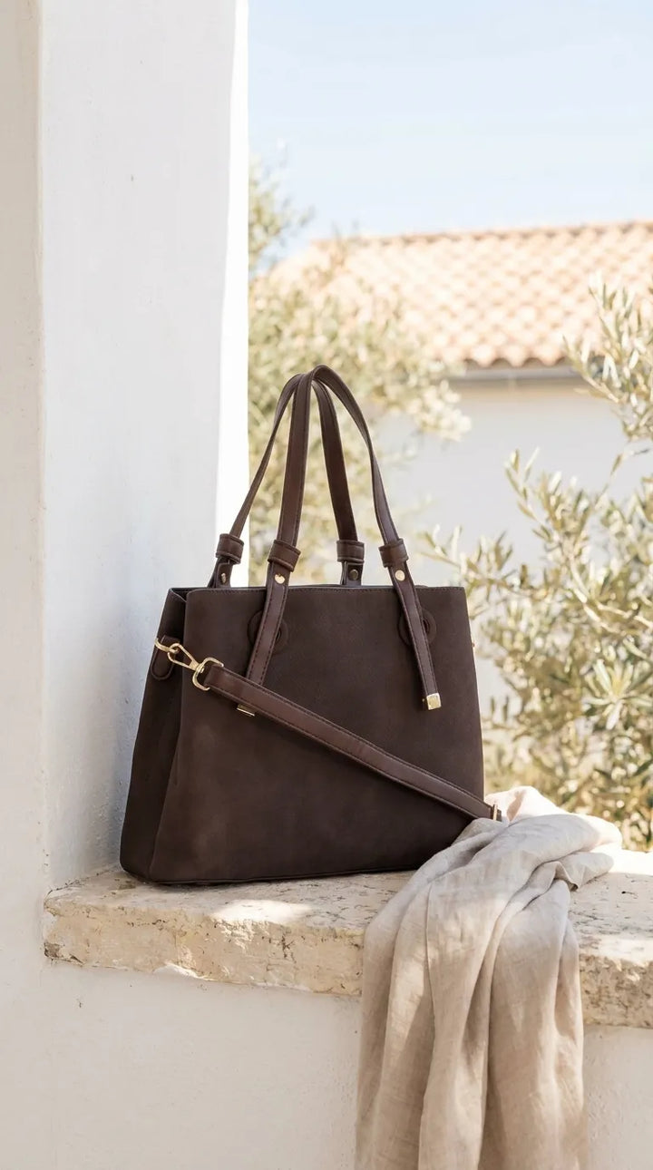 Coffee Formal Shoulder Bag For Ladies P36782