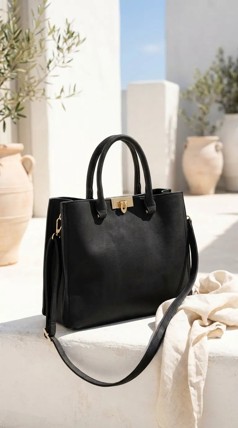 Black Formal Shoulder Bag For Ladies P36783