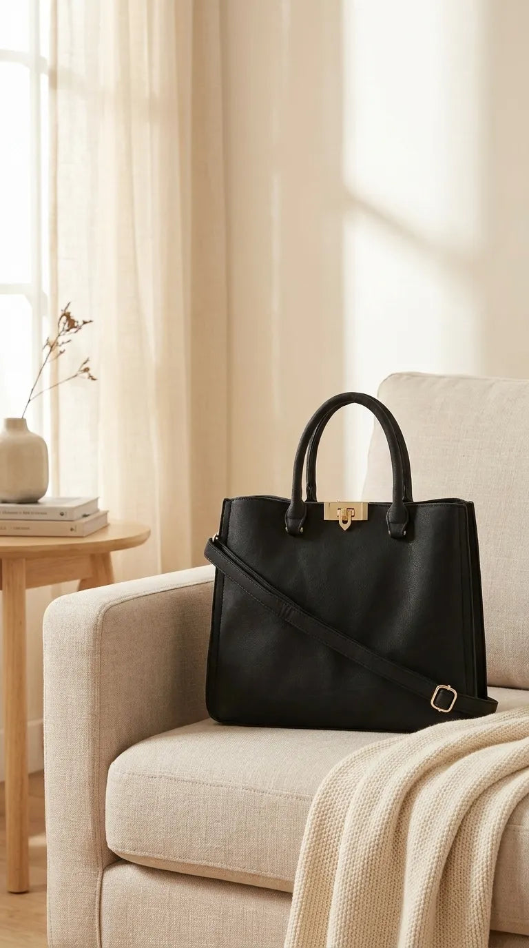 Black Formal Shoulder Bag For Ladies P36783