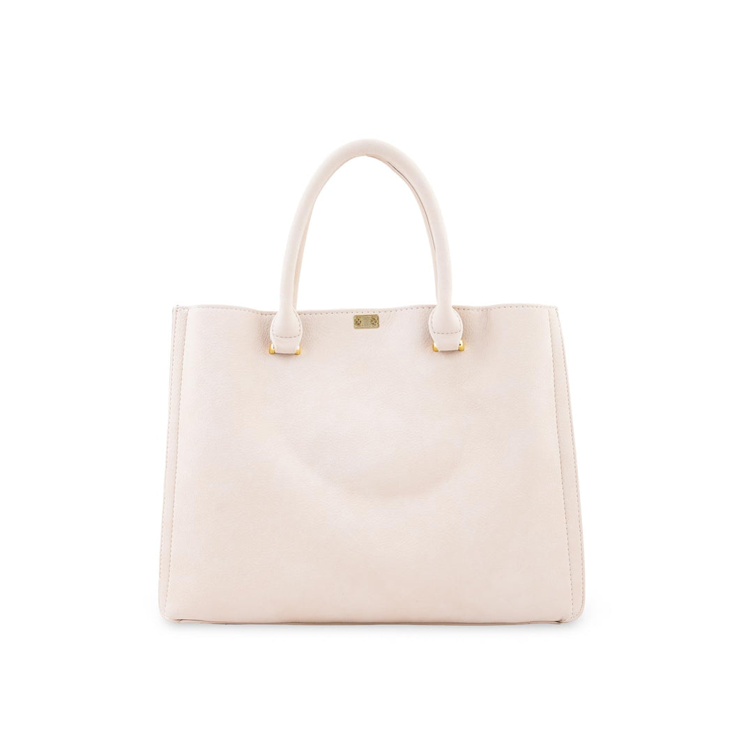 Beige Formal Shoulder Bag For Ladies P36783