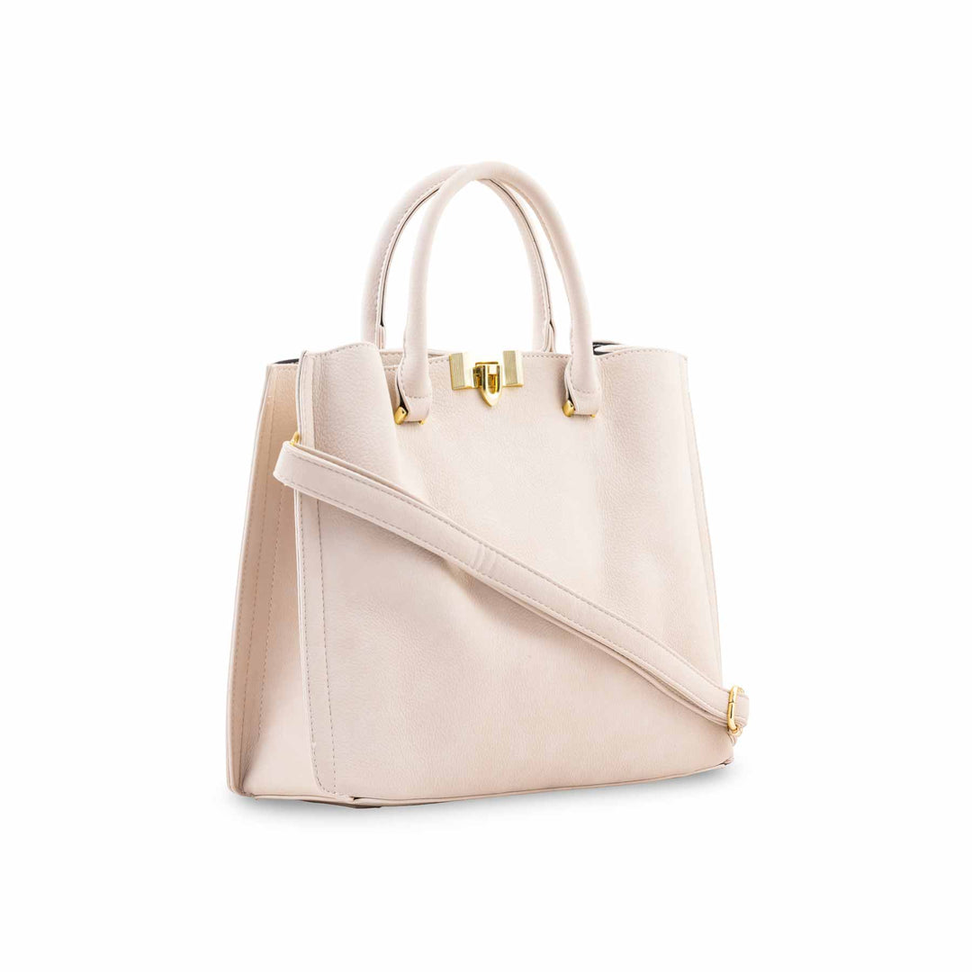 Beige Formal Shoulder Bag For Ladies P36783