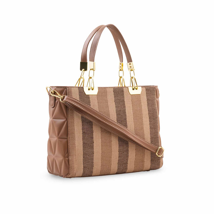 Brown Formal Shoulder Bag For Ladies P36823