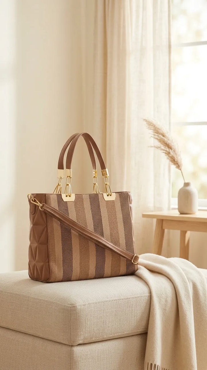 Brown Formal Shoulder Bag For Ladies P36823