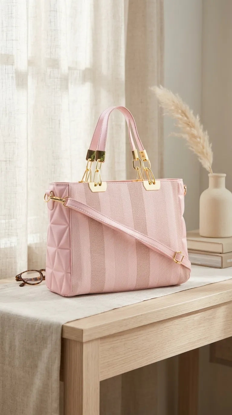 Pink Formal Shoulder Bag For Ladies P36823