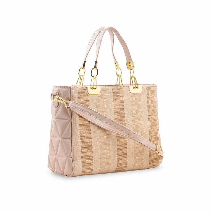 Beige Formal Shoulder Bag For Ladies P36823