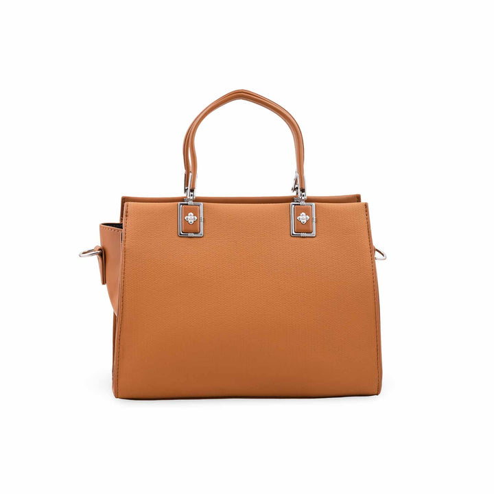 Khaki Formal Hand Bag For Ladies P36825