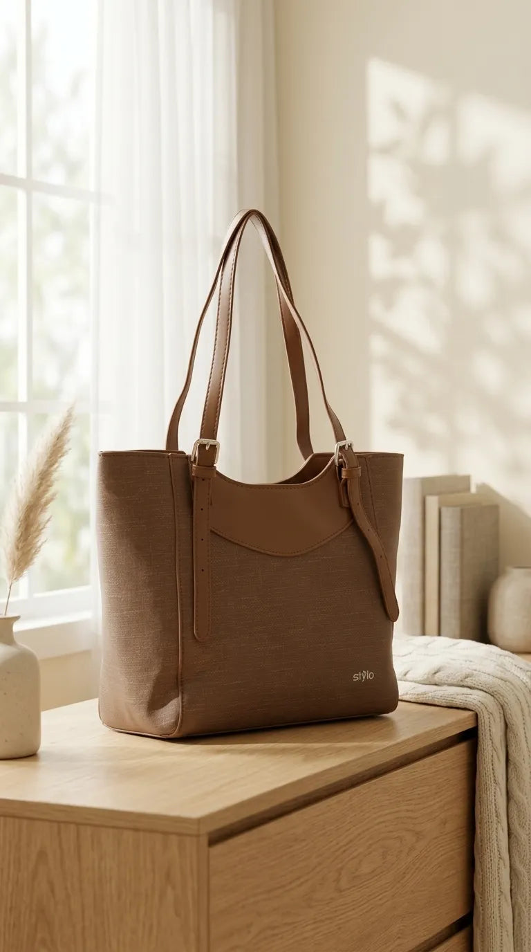 Khaki Formal Shoulder Bag For Ladies P36828