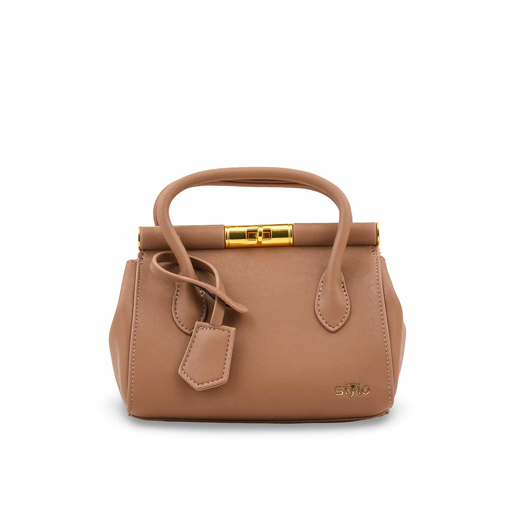 Khaki Formal Hand Bag For Ladies P36830