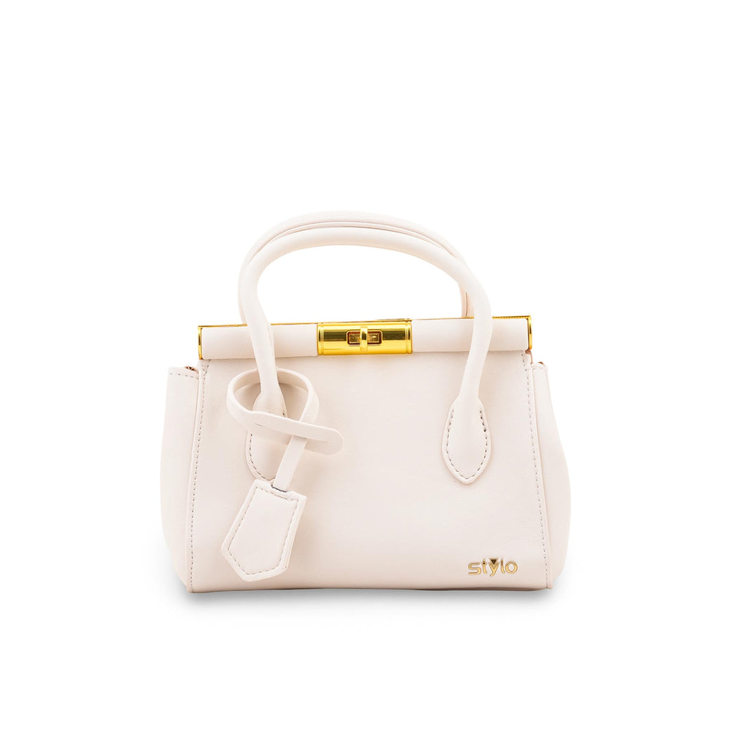 Beige Formal Hand Bag For Ladies P36830