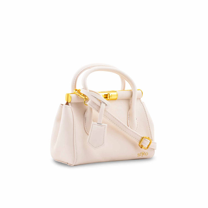 Beige Formal Hand Bag For Ladies P36830
