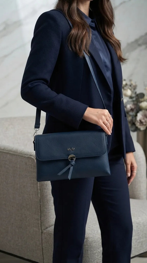 Navy Formal Shoulder Bag For Ladies P36869