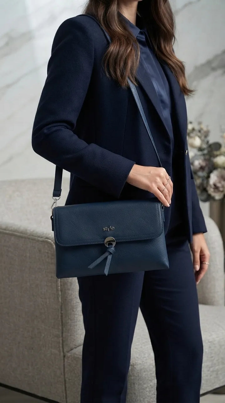 Navy Formal Shoulder Bag For Ladies P36869