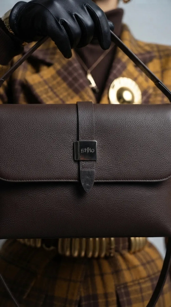 Brown Formal Shoulder Bag For Ladies P36870
