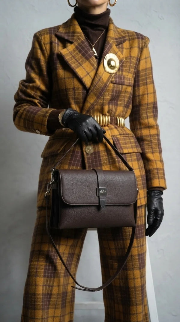 Brown Formal Shoulder Bag For Ladies P36870