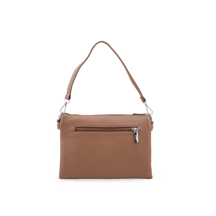 Beige Formal Shoulder Bag For Ladies P36871