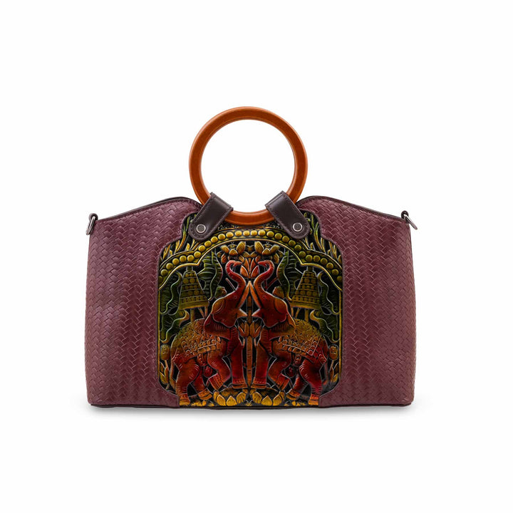 Maroon Formal Hand Bag For Ladies P37000