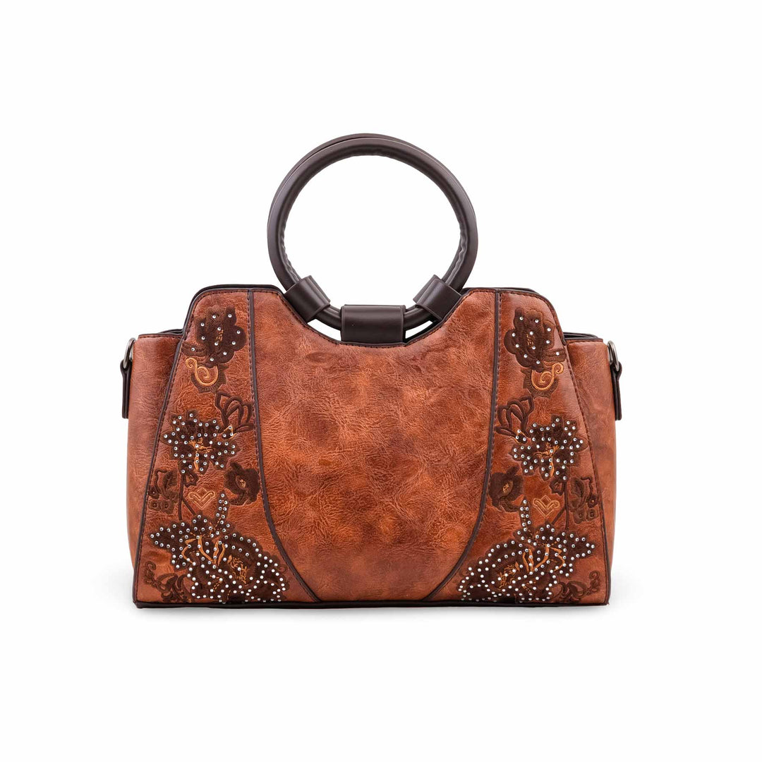 Brown Formal Hand Bag For Ladies P37004