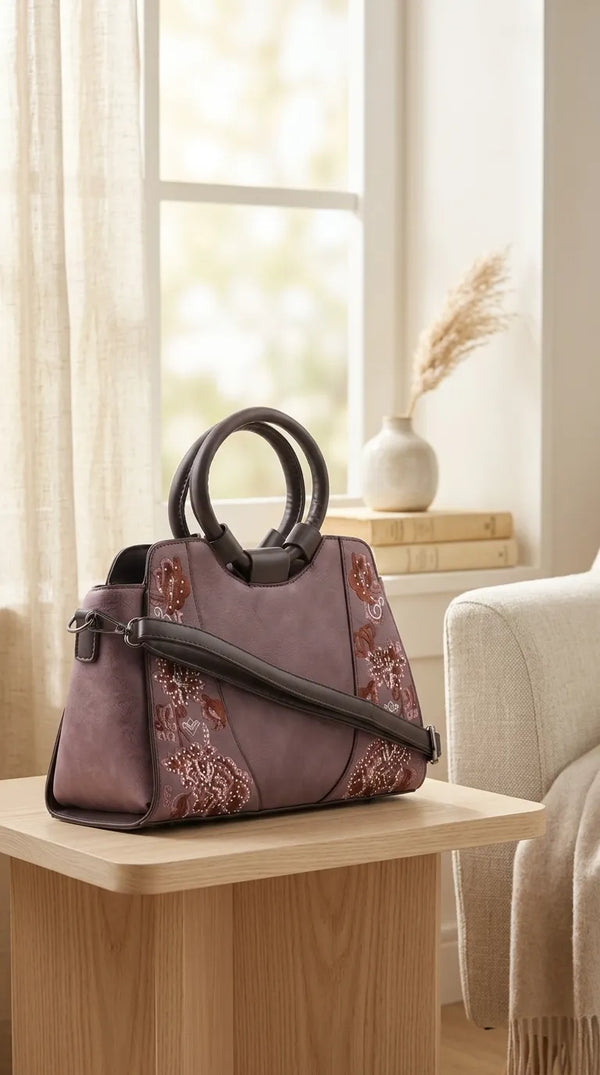 Purple Formal Hand Bag For Ladies P37004