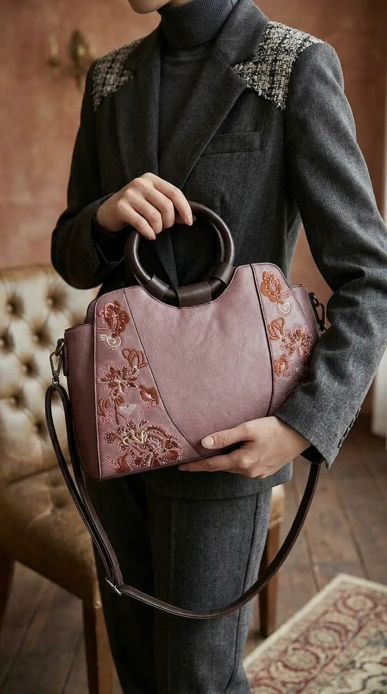 Purple Formal Hand Bag For Ladies P37004