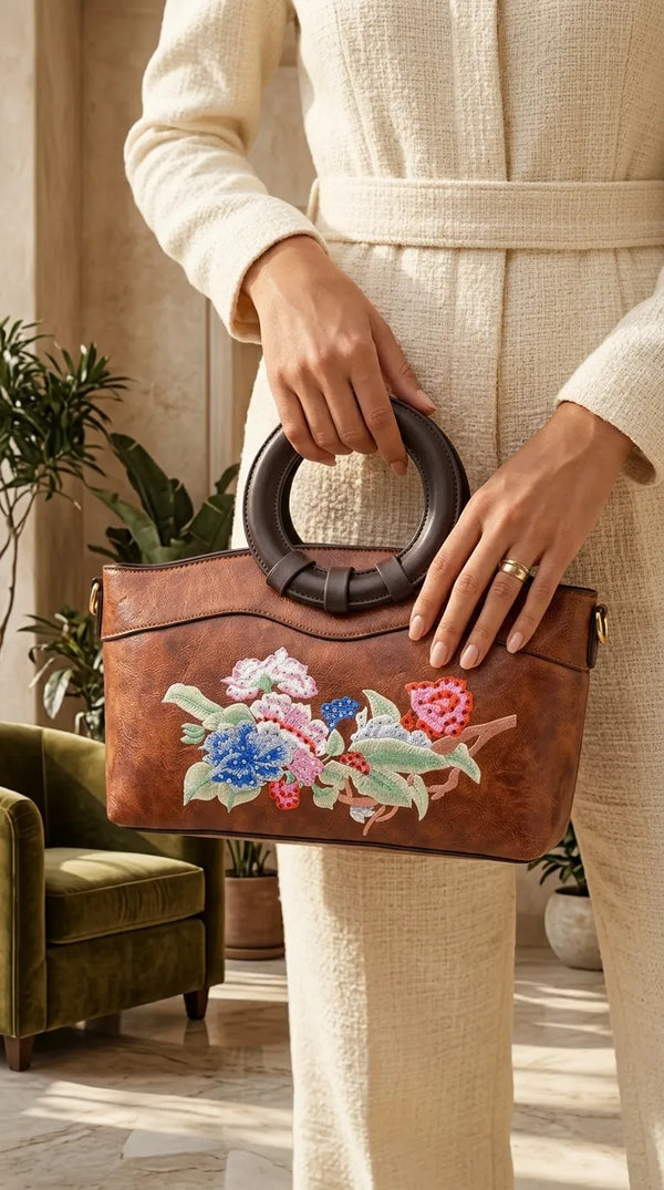 Brown Formal Hand Bag For Ladies P37006
