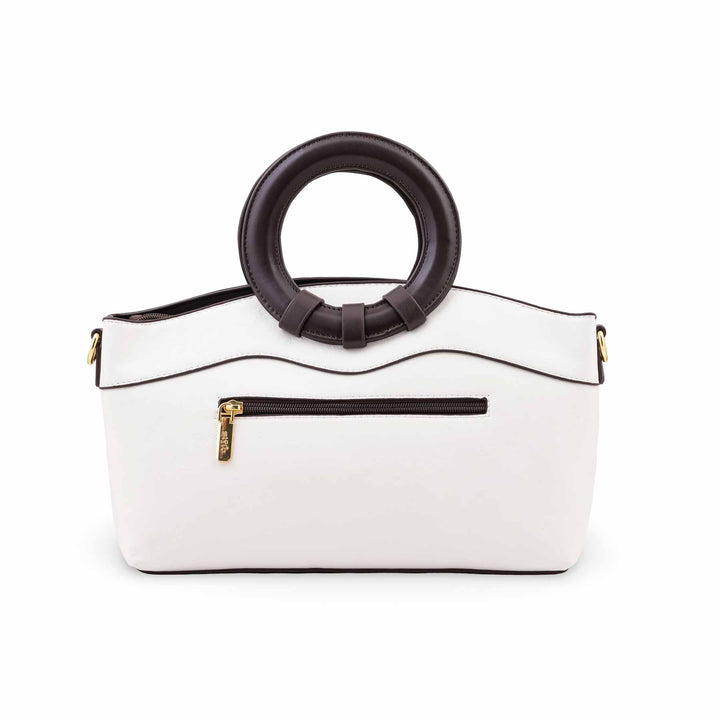 White Formal Hand Bag For Ladies P37006