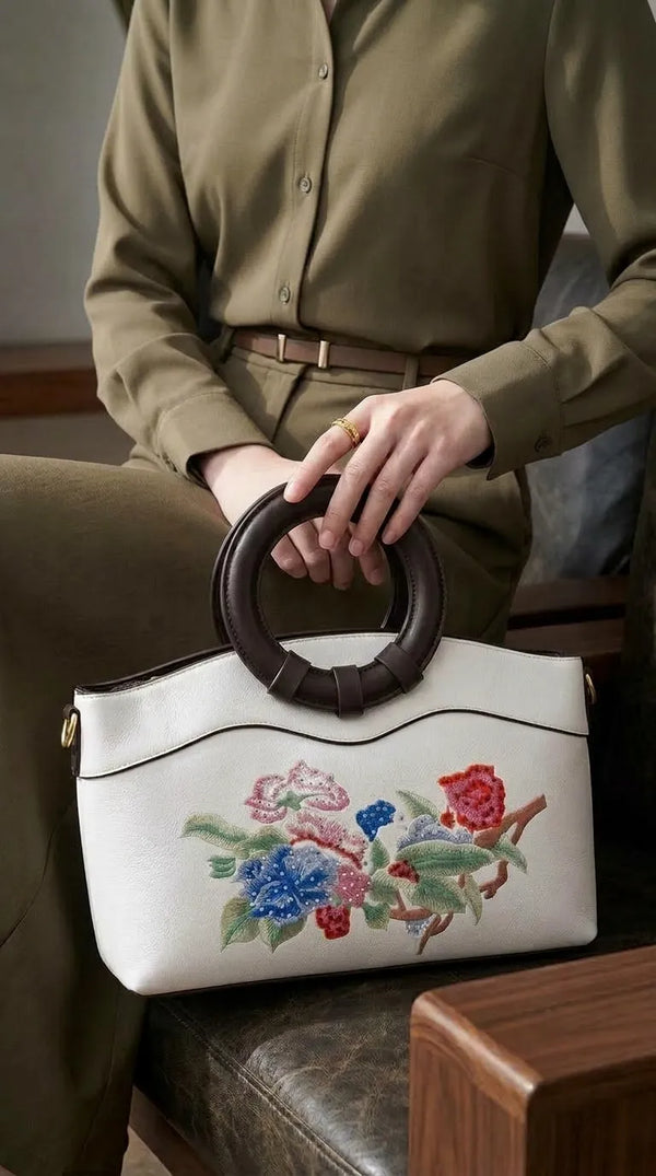 White Formal Hand Bag For Ladies P37006