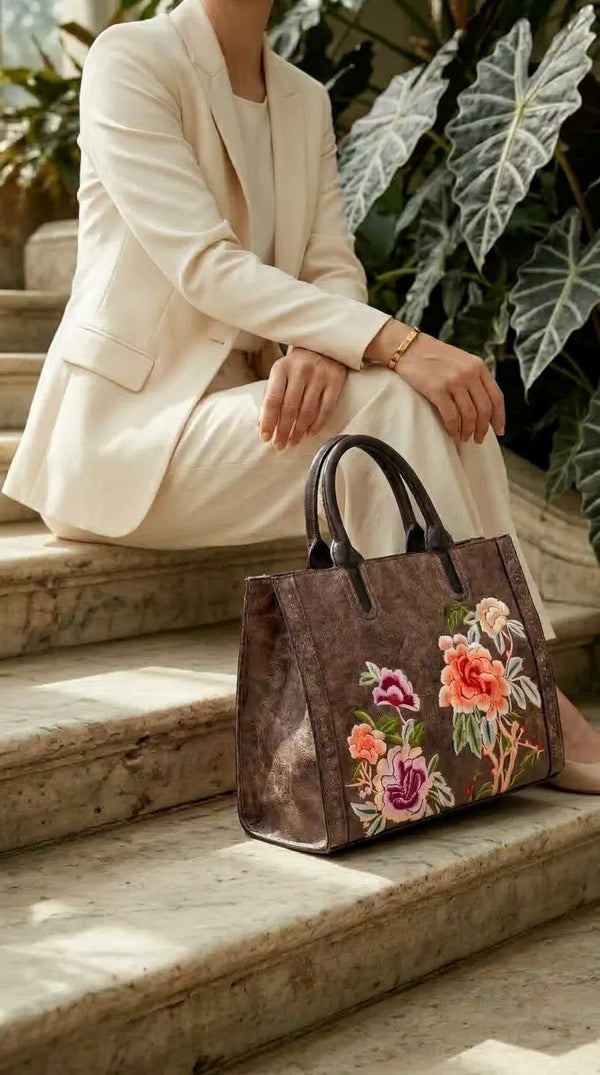 Coffee Formal Hand Bag For Ladies P37007