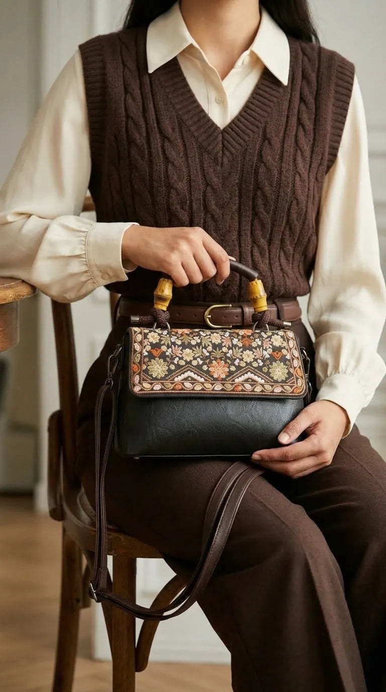 Black Formal Hand Bag For Ladies P37010