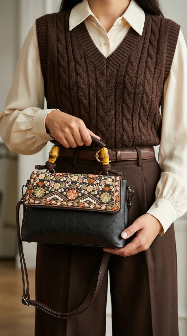Black Formal Hand Bag For Ladies P37010