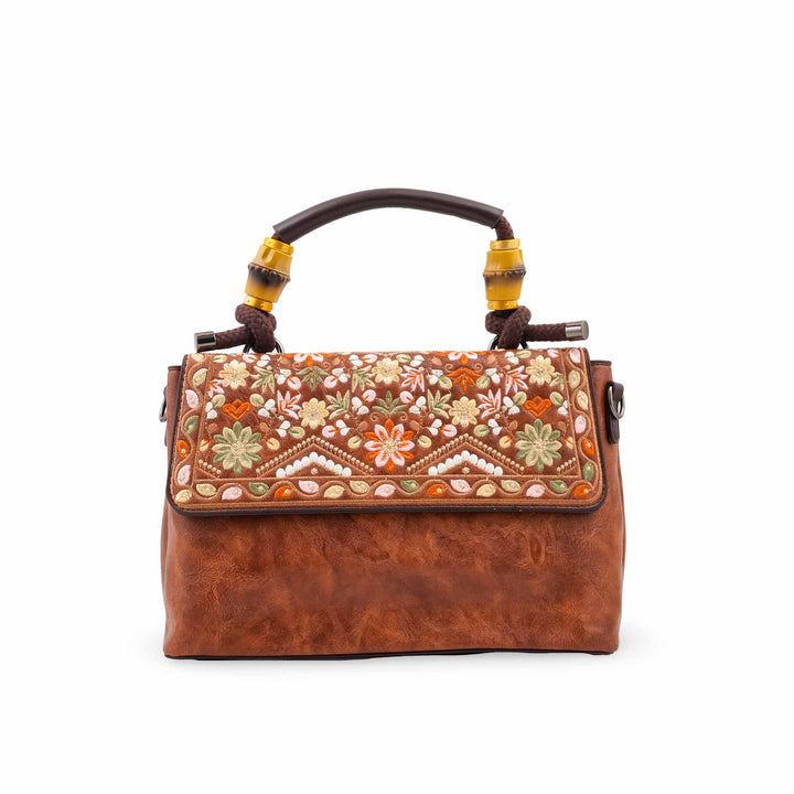 Brown Formal Hand Bag For Ladies P37010