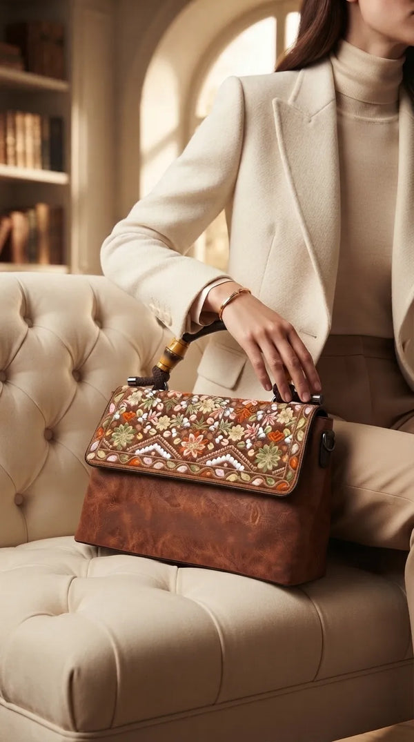 Brown Formal Hand Bag For Ladies P37010