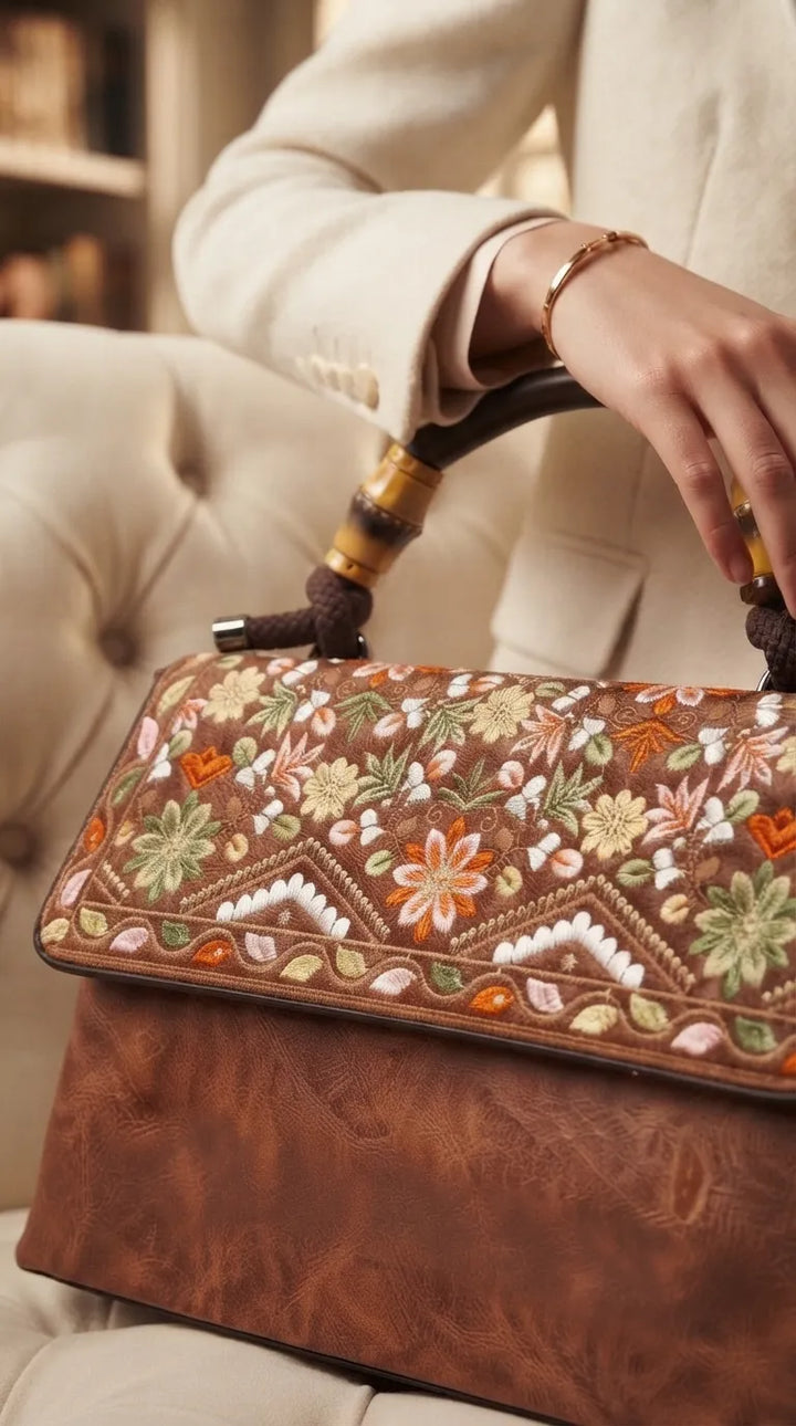 Brown Formal Hand Bag For Ladies P37010