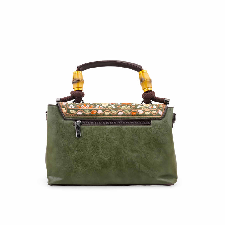 Green Formal Hand Bag For Ladies P37010