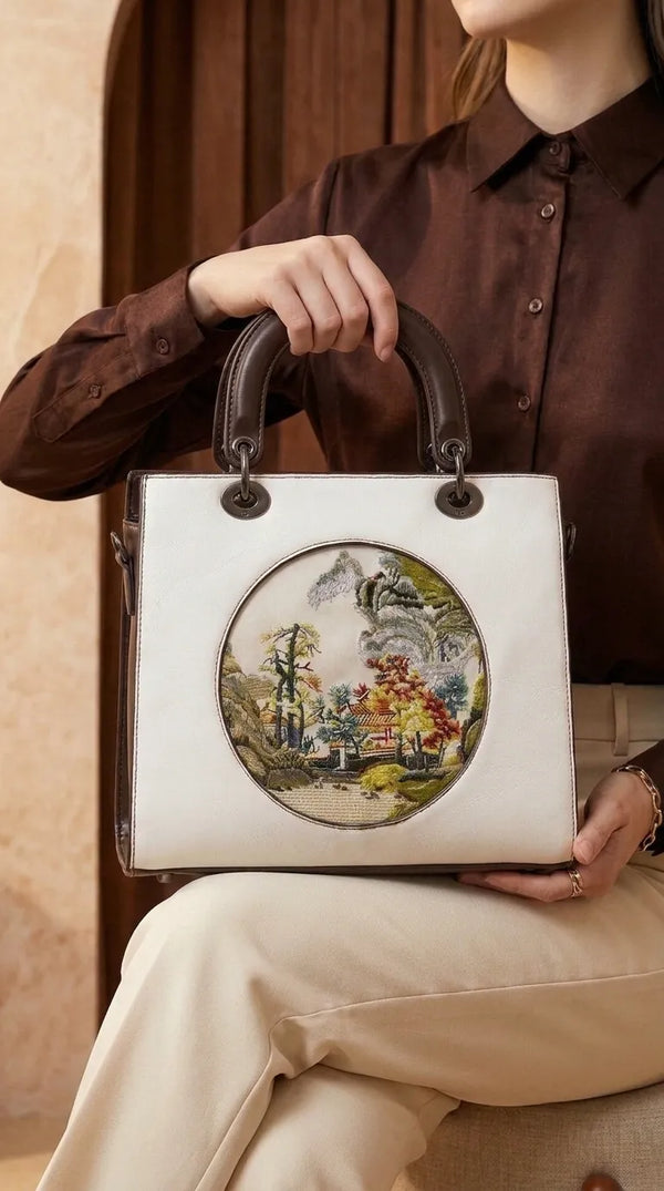 White Formal Hand Bag For Ladies P37012