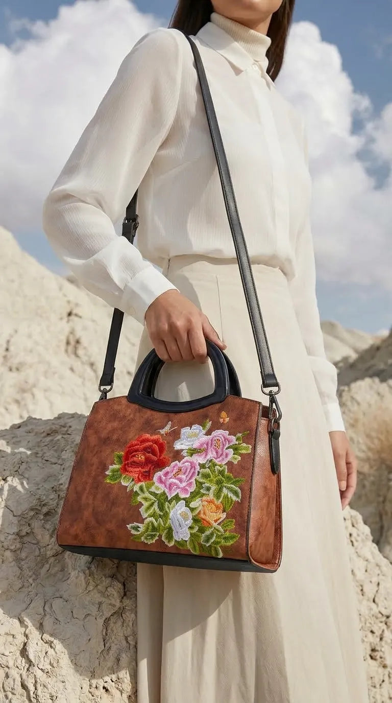 Brown Formal Hand Bag For Ladies P37013