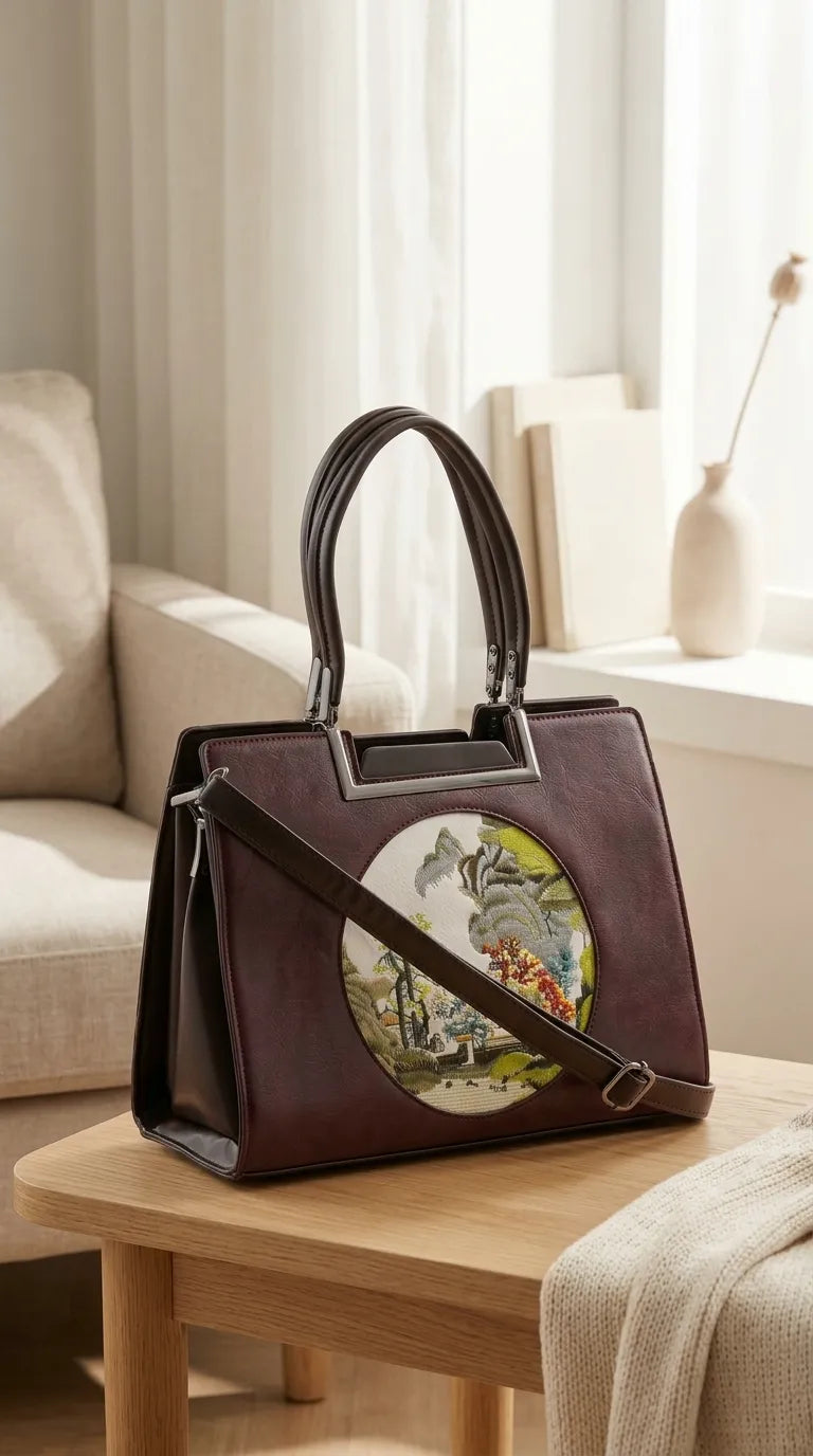 Maroon Formal Shoulder Bag For Ladies P37014