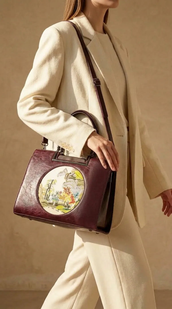 Maroon Formal Shoulder Bag For Ladies P37014