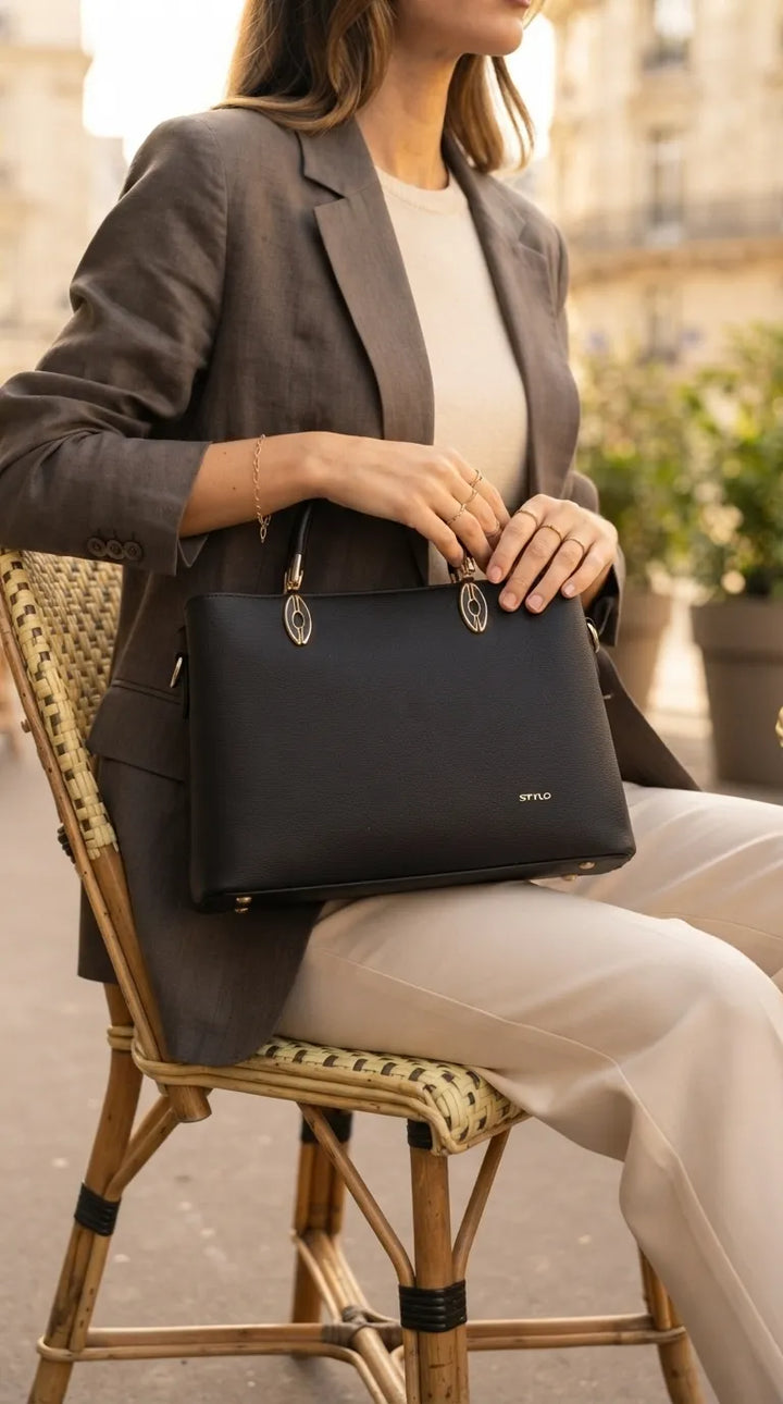 Black Formal Hand Bag For Women P37016