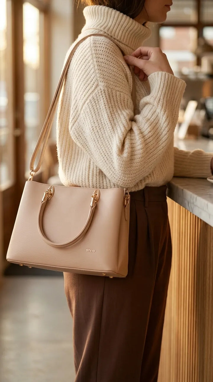 Apricot Formal Hand Bag For Women P37016