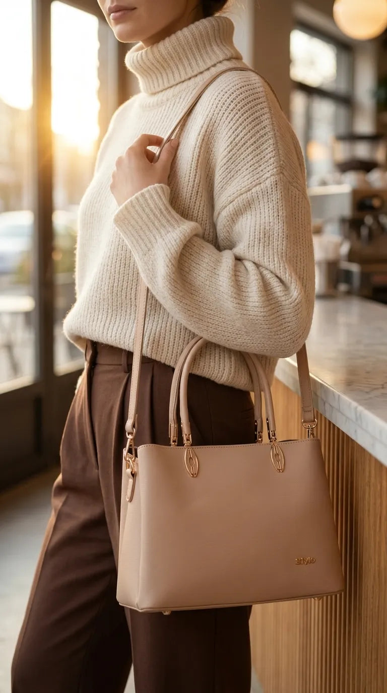 Apricot Formal Hand Bag For Women P37016