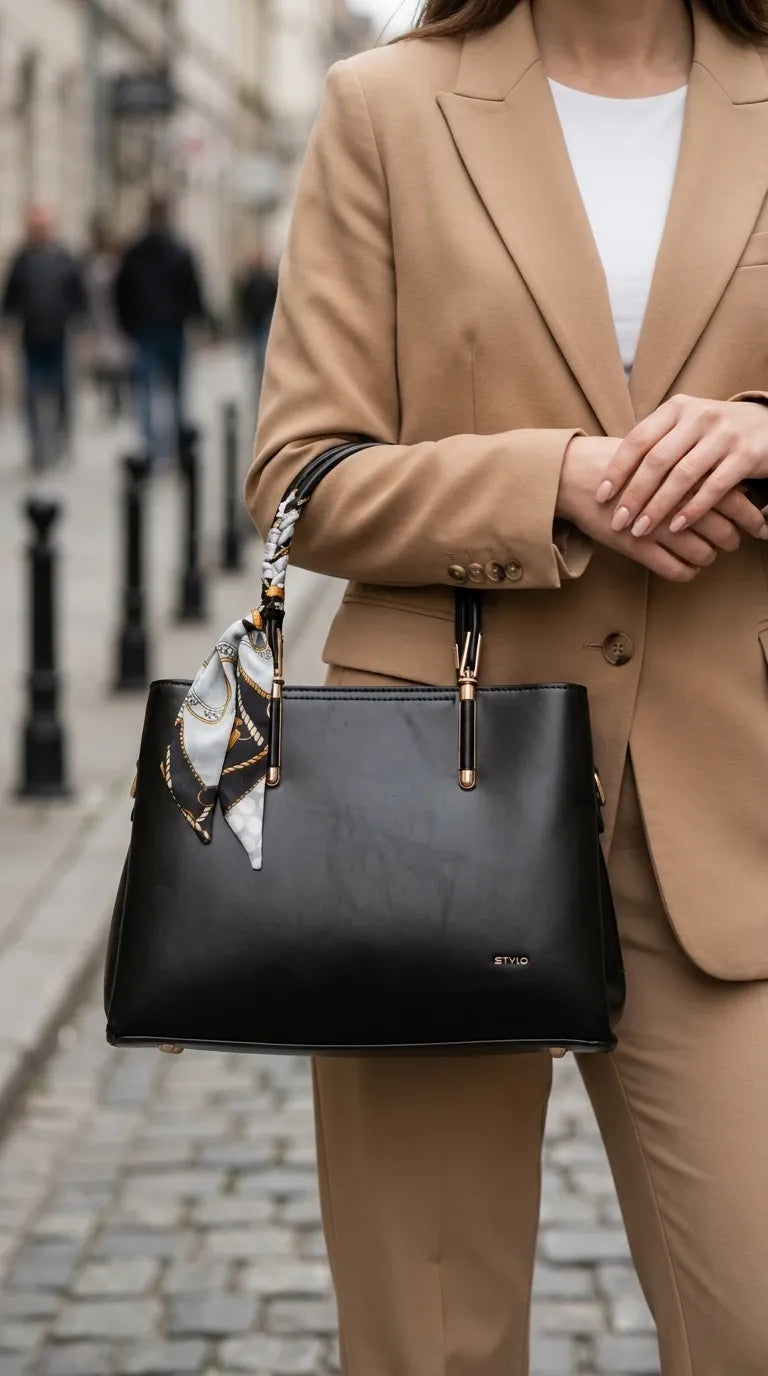 Black Formal Hand Bag For Women P37018