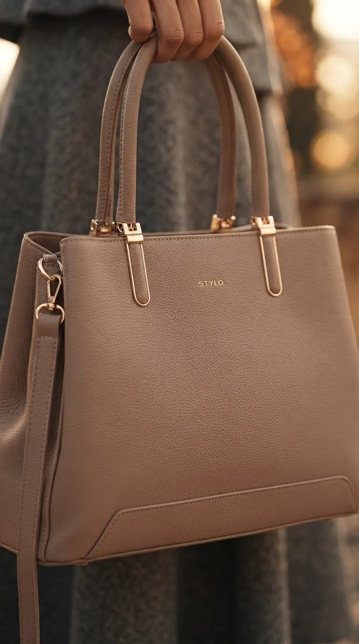 Beige Formal Hand Bag For Women P37020