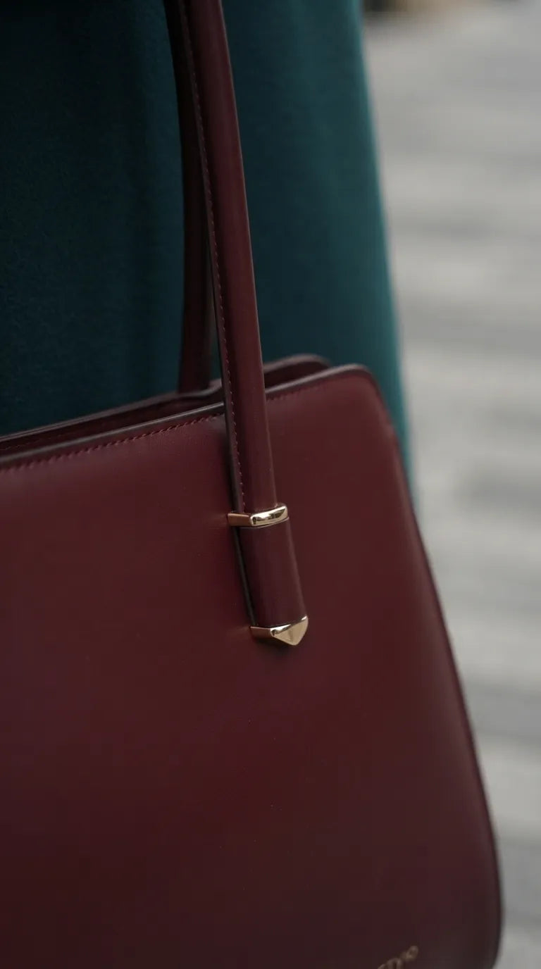 Maroon Formal Hand Bag For Women P37024